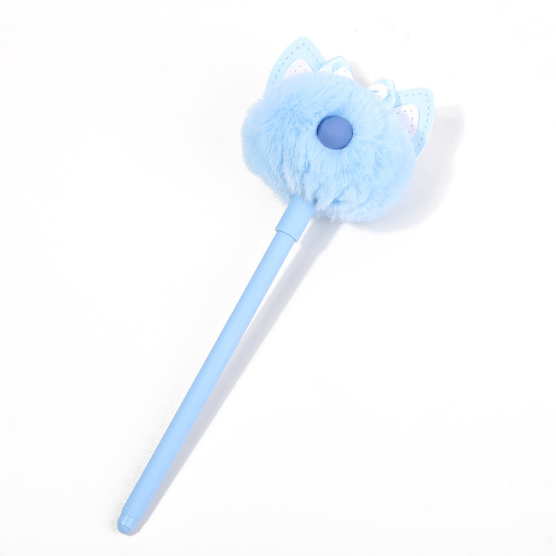 Wholesale ABS Bow Fur Ball Gel Pen